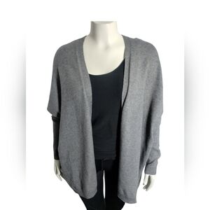 Belldini Women's L Gray Dolman Sleeve Long‎ Cardigan Lagenlook Boho Minimalist
